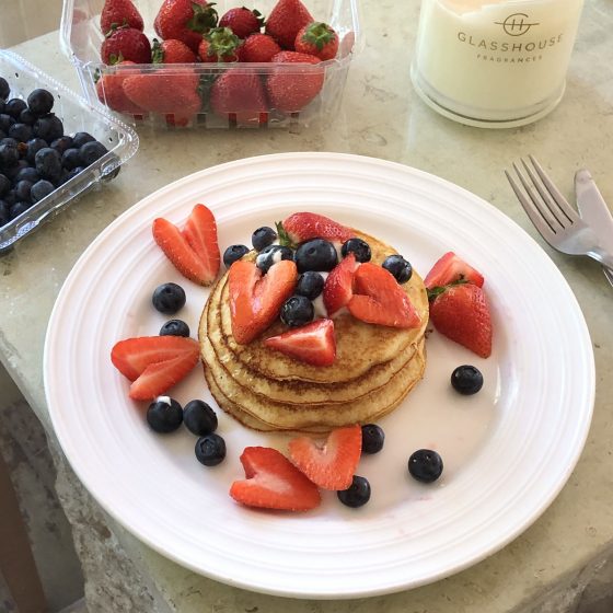 Gluten free pancakes. Talking about how to build a simple but effective morning routine