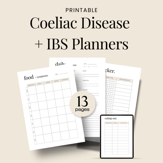 Printable Coeliac Disease & IBS Planners
